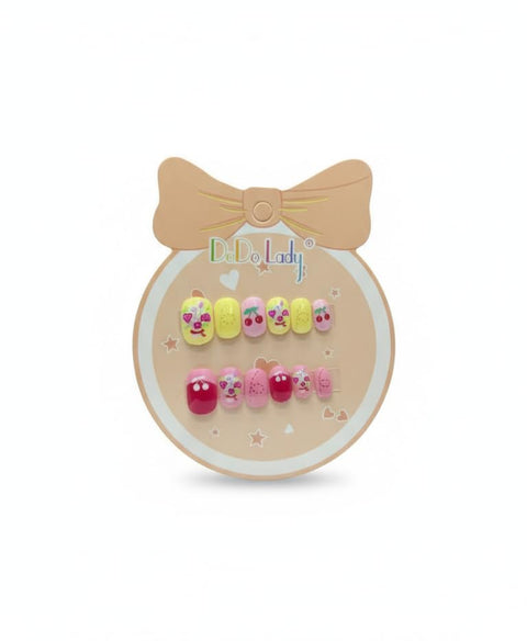 Nopatia Kids False Nails with Colorful and Attractive Designs - Easy to Apply Press on Nails Set with Flowers and Hearts - Safe and Fun Beauty Accessories for Little Girls (Figure 2)