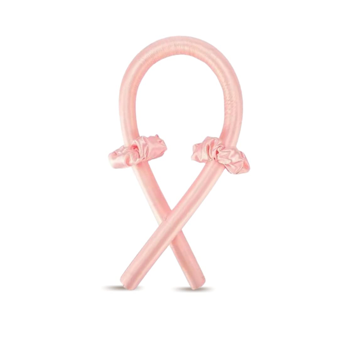 Women Heatless Curling Headband(Light Pink)
