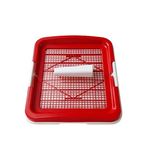 Potty Pet Box & Pad Holder Tray (Red, X-Large)