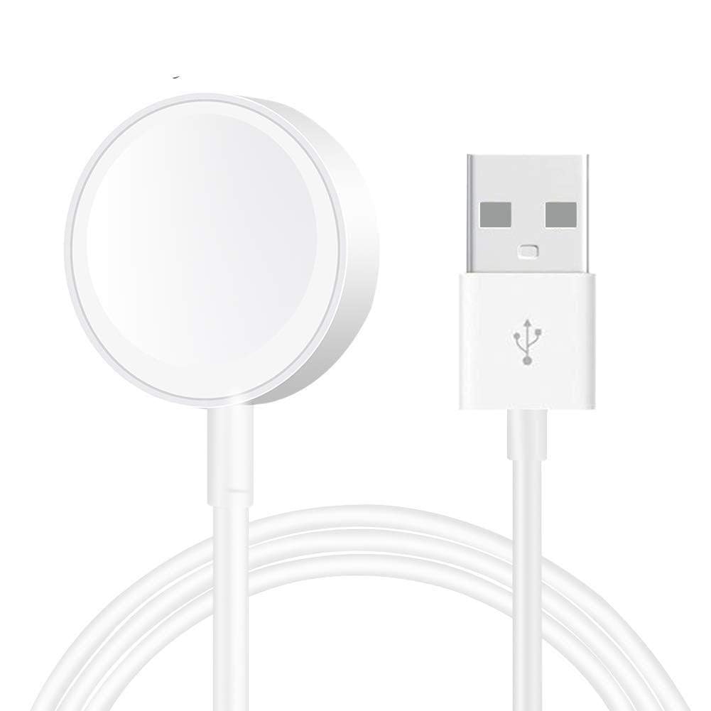 Portable Magnetic Wireless Charging Cable Compatible with Watch Series X8 & X9 All Model - White, USB Watch Charger