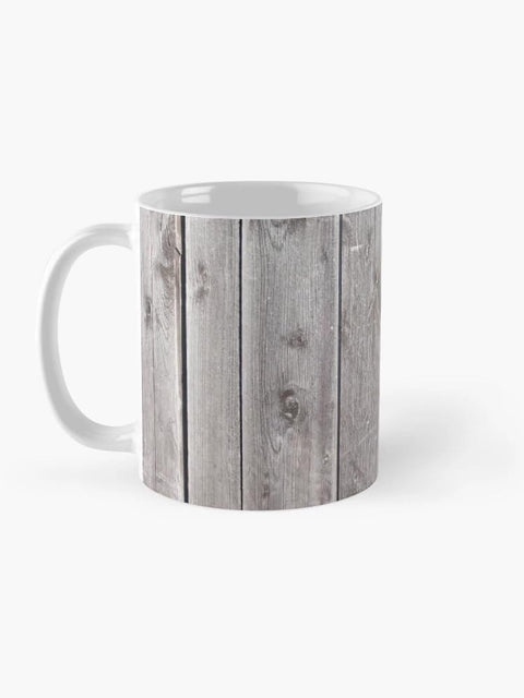 1980s distressed country farmhouse primitive grey barn wood Coffee Mug