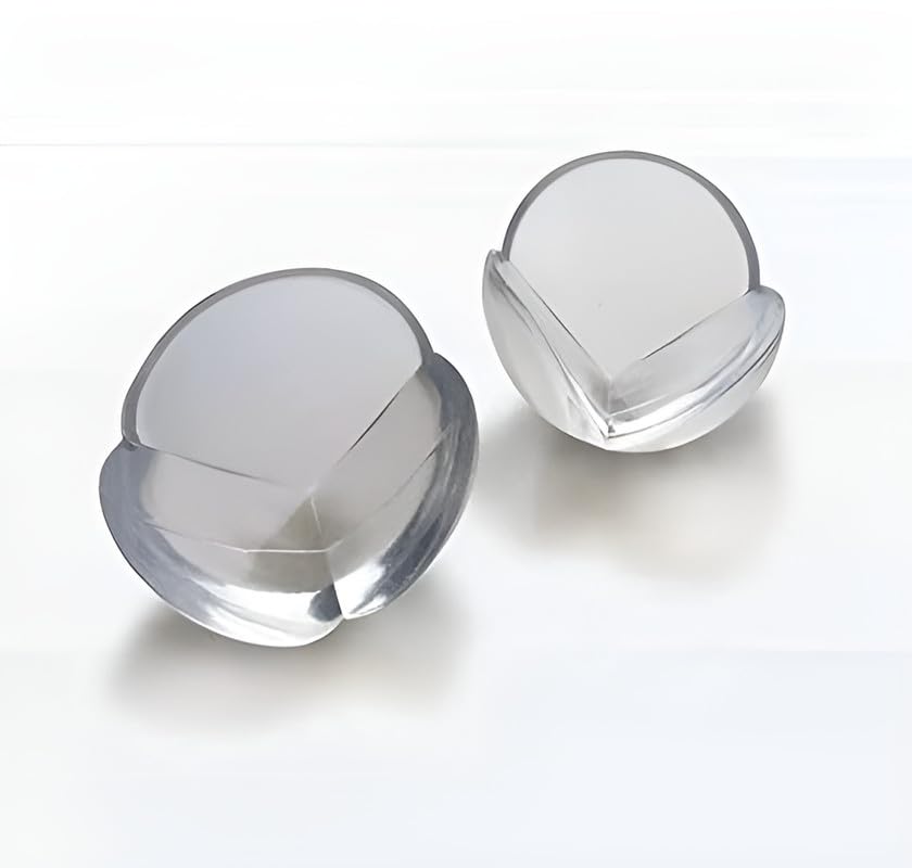 Circle M Transparent Edge and Corner Guards, 12-Piece Set, Child Safety Furniture Bumpers, Protects Babies and Kids from Sharp Edges, Easy-to-Install, Strong Adhesive for Tables, Cabinets, and More