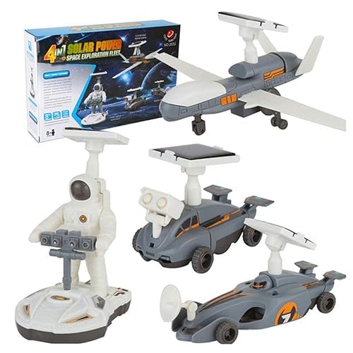 STEM Toys, Solar Robot Educational Toys, STEM Projects for Ages 8-15, 4 in 1 Solar Robot Toy, Solar Powered Space Toys, Science Building Kits (4 in 1)