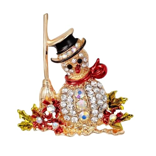 MySouq.Store 1 Pcs Christmas rhinestone cartoon animal brooch Christmas tree sleigh stars bells deer boots penguin wreath bird pin accessorie - S02-5 X 4.50 Cm