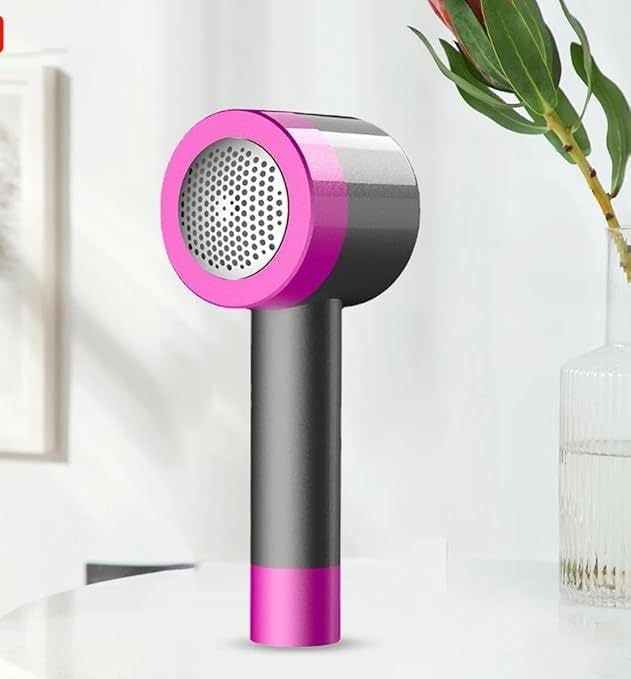 Lint Remover Shaver with Sticky Hair Tube, Fuzz Eliminator, Double-Click Operation, Portable and Effective for Clothes, Fabric, and Upholstery, Essential Grey Lint Remover Tool