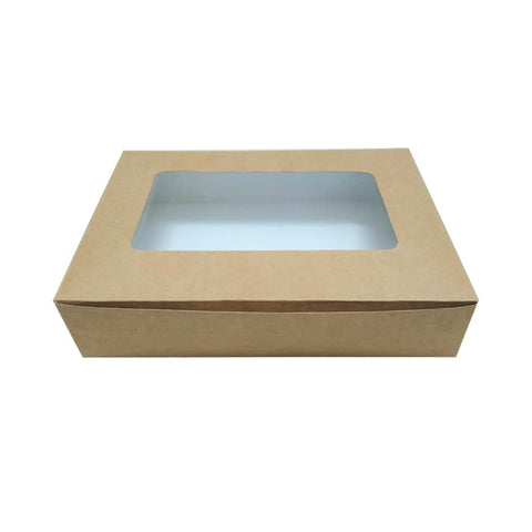 Bakery Packing Box 13 x 20 x 5 cm Height with Window (Pack of 10)