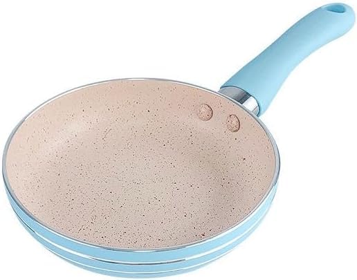 Mini Granite Nonstick Frying Pan, Rose Color, Scratch Resistant, Multi-Use for Kitchen (Turquoise, Size 12)