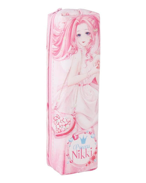 3A ZW-12 Fabric Zipper Pencil Case for Girls 5X20 cm - Pink