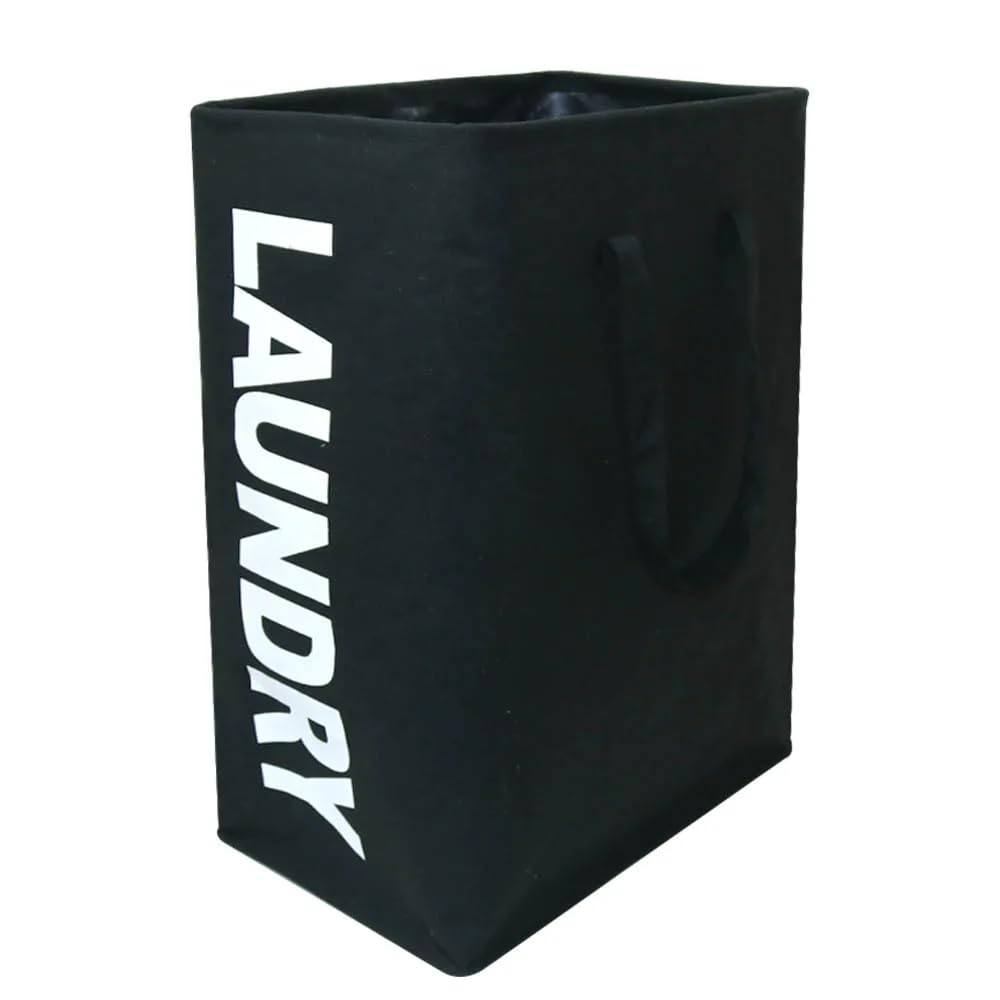 Next Store Foldable Laundry Basket and Toy Hamper, Durable Linen Material, Practical Design for Storing Clothes and Toys, Easy to Use and Organize for Modern Homes (Black)
