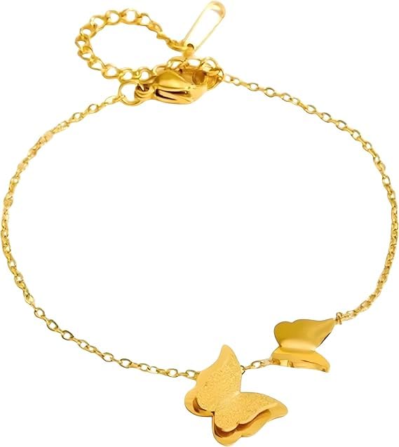 Elegant gold butterfly design women's bracelet made of high-quality stainless steel – a luxurious and modern design inspired by nature,
