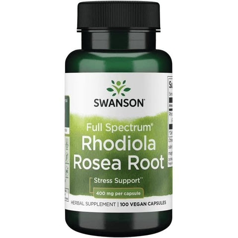 Rhodiola Rosea Root 400 mg – Stress Relief & Energy Support – 100 Capsules