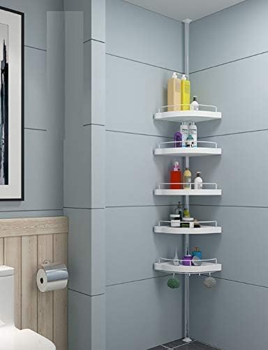 Jalsa 4-Tier Stainless Steel Corner Shower Rack – Adjustable Up to 3.2m