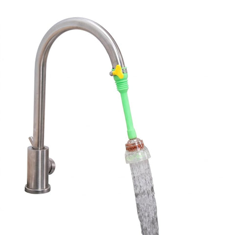 Faucet Filter Water Purifier with Flexible Silicone Hose – 360° Rotating Faucet Filter to Remove Impurities and Chlorine – Practical Water Purifier for Kitchen Bathroom Small