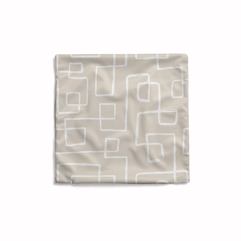 ART MOOD HOME Haven 1 Cushion Cover velvet Beige * White 40W x 40L CM