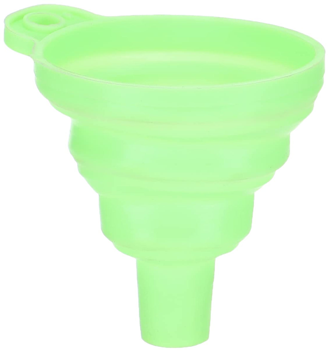 Generic Silicon foldable funnel for kitchen - green