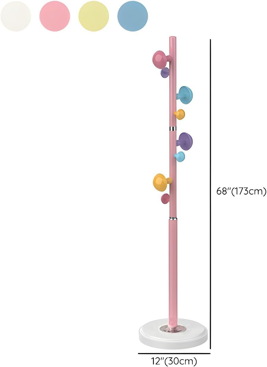 Modern Mushroom Style Standing Clothes Rack with Multiple Hooks for Coats Bags and Hats Strong Stable Base 168 cm Height Smart Space Saving Organizer for Home Office Entryway