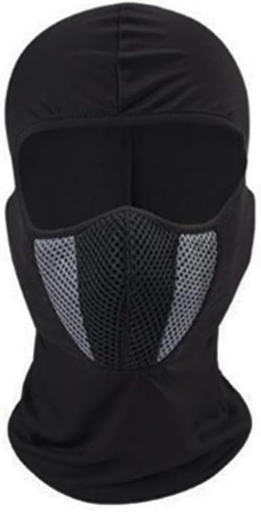 Rana Store Windproof Cotton Balaclava Neck Gaiter Full Face Cover Mask Outdoor Cycling Equipment (Balaclava Scarf, 1 Piece, Black Mesh Grey, Code9926:9926)