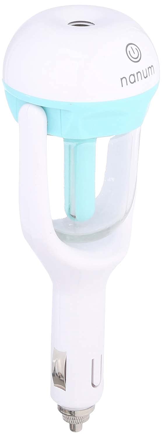 Nanum Electronic Air Freshener and Humidifier for Car - White and Blue