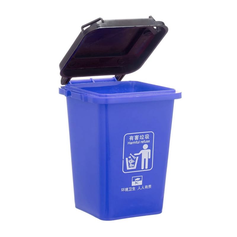 KaberMisr 2020 Car Trash Can with Lid Multifunctional Garbage Organizer Foldable Trash Can Hanging Leak Proof Small Can for Cars, Homes, Offices (1 Piece, Blue, Code:2112)