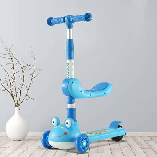 Kids Scooter Smart 3 Wheel Scooter with Light Up Scooter Music Folding Handle Adjustable Height Running Scooter with LED Light Up Extra Wide Wheels and Brake for Kids Ages 2-8_multicolor