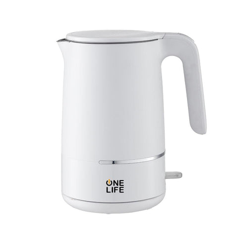 One Life Double Wall Kettle, 1.7L, 2200W, Light Indicator EKM75WH- White