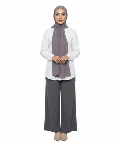 Sutra Mini Plain Chiffon Scarf for Women