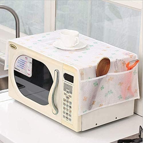 Waterproof Microwave Cover with Side Storage Pockets 85 x 35 cm High Quality Dustproof Protector Practical Kitchen Appliance Top Cover Easy Clean