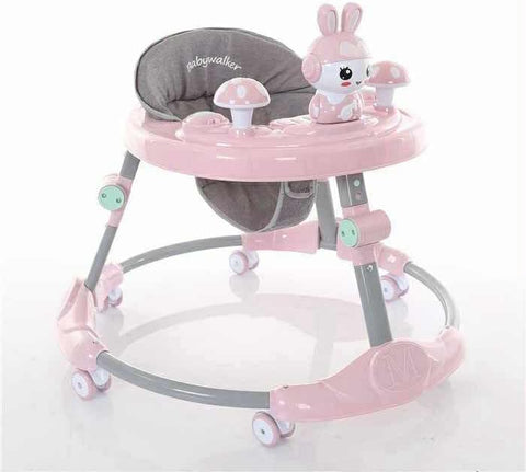 Walkerr with Easy Fold Frame for Storage, Ages 6 Months (PINK)