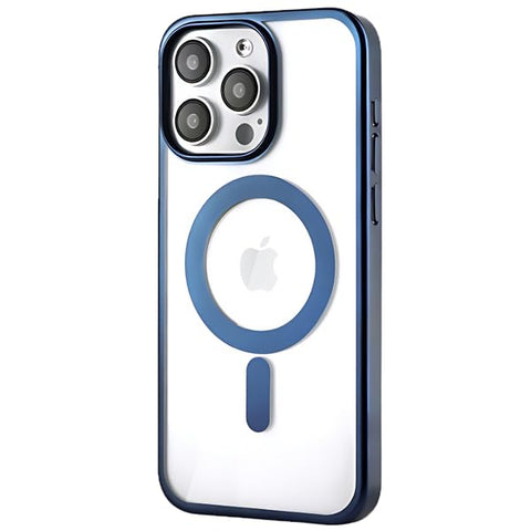 Next Store Magnetic Hard Edge Case with Screen and Camera Protection - Compatible with iPhone 16 Pro Max Supports Magnetic Charging and Car Mount - Durable Design. (Blue)
