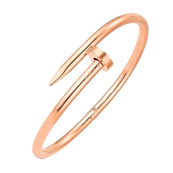 Fayruz Jewelry Fashion Bracelet - 316L Stainless Steel 18K Gold Plated - Open Stud Design Elegant Gift