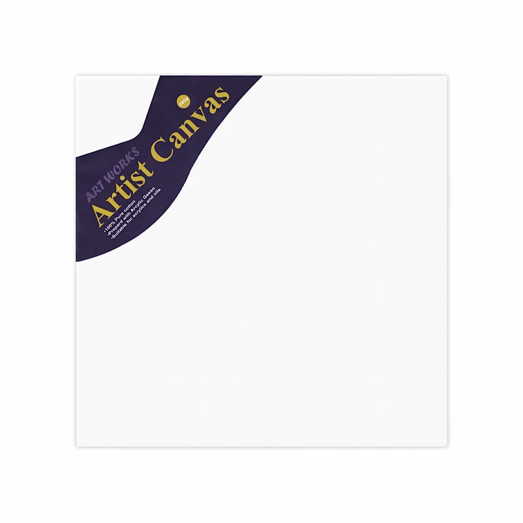 Keep Smiling Canvas Drawing Board, 50 × 50 Cm - White