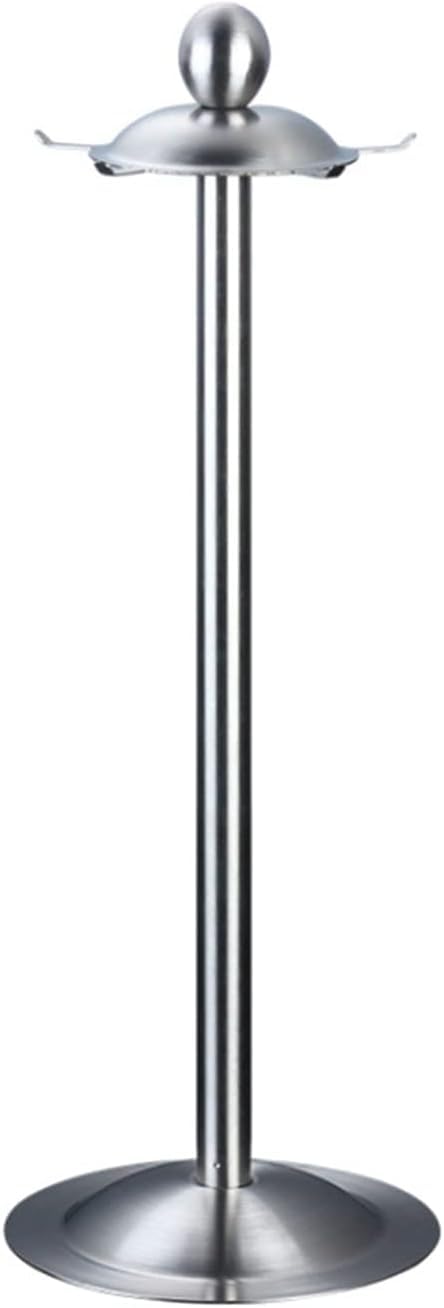 Fullora Stainless Steel Kitchen Utensil Holder, 360 Degree Rotating Spoon Organizer with 6 Hooks for Kitchen and Bathroom