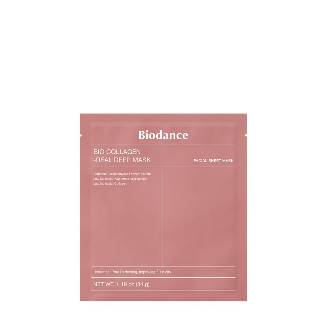 Biodance Bio Collagen Deep Face Mask, 4 Sheets, 34 g, Moisturizing and Firming with Hyaluronic Acid and Galactomycetes