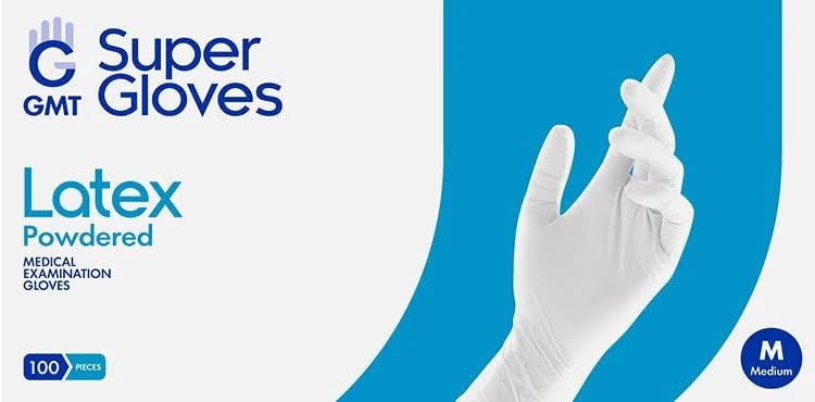 GMT Super Gloves Latex (Medical Examination Gloves) 100 pcs