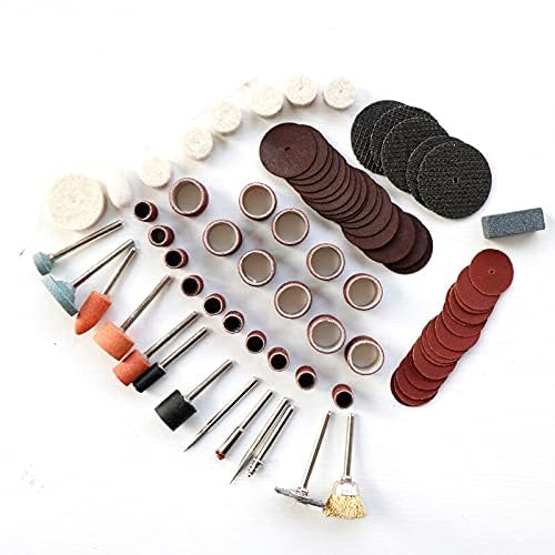 105pcs Drill Bit Rotary Tool Accessories Grinding Sanding Engraving Polishing Kit for Dremel Rotary Tools DIY Woodworking (105 Pcs, Suitable for Grinding/Cutting/polishing)