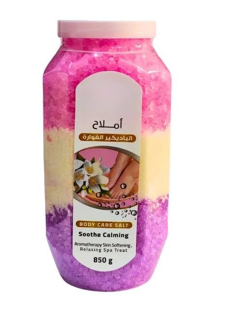 Foot Care Effervescent Pedicure Salts, Soothing and Relaxing Bath Salt for Foot Softening, 850g