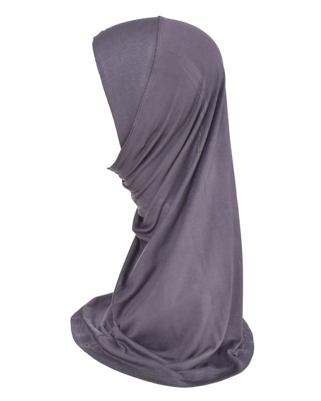 Syrian Hijab Cotton Easy To Wear For Women - Dark Grey