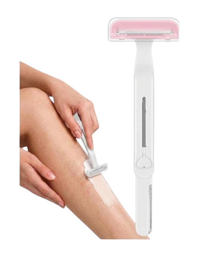 Bikini Razor for Women | 2 In 1 Eyebrow Trimming Knife & Hair Remover Razor - multicolor-1pc