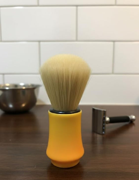 Large Shaving Brush for Men, Strong Handle, Soft Synthetic Bristles, Shaving Foam Applicator - Multi Color