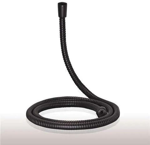 150cm Black Shower Hose – Rustproof Coated Stainless Steel – Thermal Insulation Inner Liner – Flexible & Durable with Elegant Design Anti-Twist (Black)