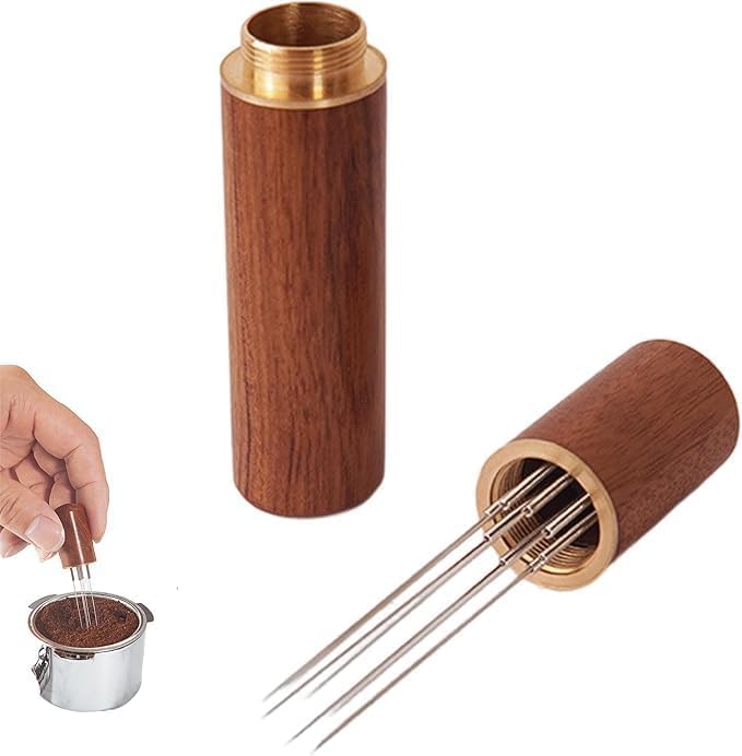 OVA Espresso Coffee Stirrer with Optimized Dispenser Tool – 6 Thin Needles 0.4 mm for Even Distribution and Pure Taste