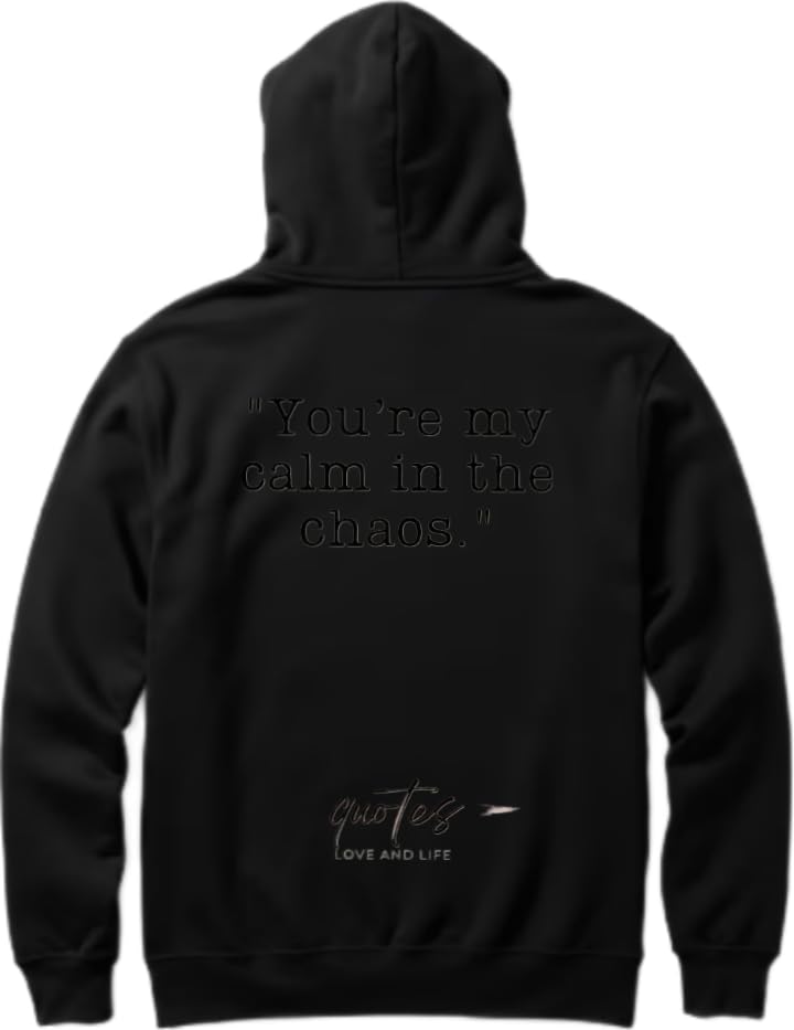 You're my calm in the chaos VaIentine coupIe Hoodie Black