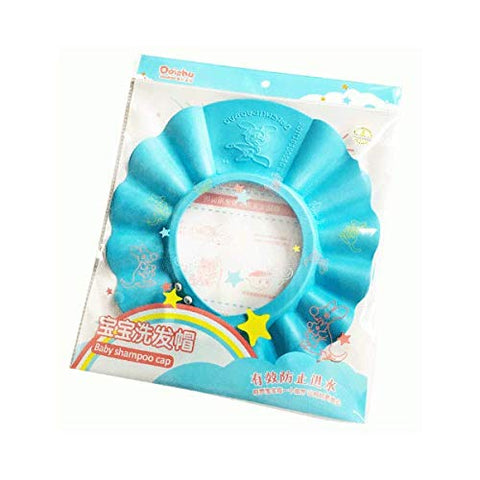 Safe Shampoo Shower Bath Cap for Baby Children - Blue