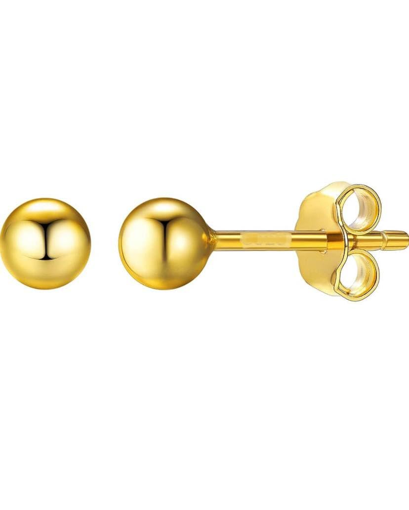 Small Ball Ear Stud Fashion Simple Stainless Steel Earrings for Women Gold Color Earring Jewellery