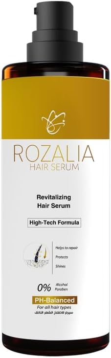 ROZALIA Revitalizing Hair Serum, High-Tech Formula, pH Balanced, Alcohol & Paraben Free, For All Hair Types, 120 ml