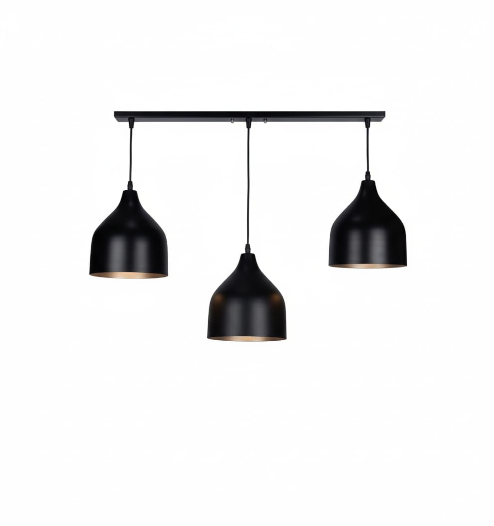 Interior Lighting Trio Pendant - Modern Hanging Design with Clear Lighting - Suitable for Living Room, Dining Room, Entryway