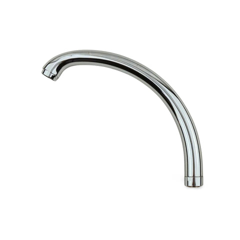 Curved Chrome Kitchen Bathroom Faucet Head, Elegant Design Metal Silver Faucet Replacement Part