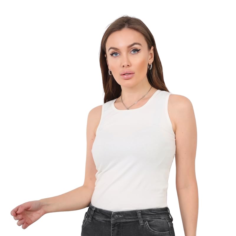 Cotton Zone Premium Organic Cotton Women's sleevless cut top