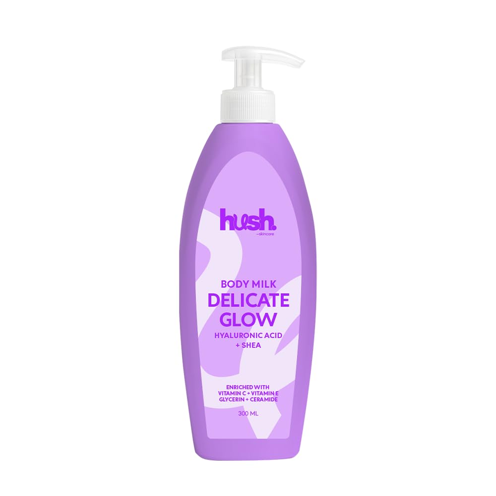 Delicate Glow Body Milk – Scent: Berry Mix Sandelwood & Amber – with Hyaluronic Acid, Vitamins C & E, Glycerin, Shea and Ceramide, 300 ml