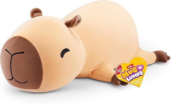 ZURU Hug A Lumps Connie the Capybara, Weighted Plush Toy, Ultra-Soft Polyester, 30 cm, Matte Finish, Ages 3+